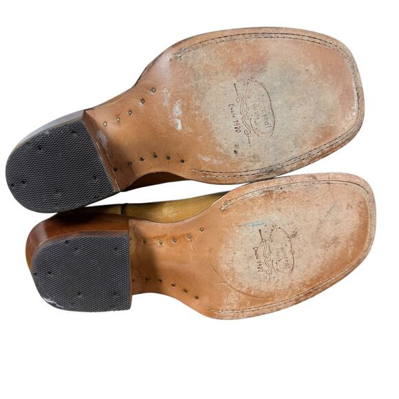 Chaparral Embroidered Womens Western Cowgirl Boots Floral Brown Square Toe sz 10 - Picture 16 of 16